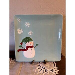 Square Snowman Platter